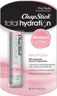 💄 chapstick total hydration moisture + tint pink nude tinted lip balm tube - 0.12 oz, tinted lip balm with moisturizing benefits logo