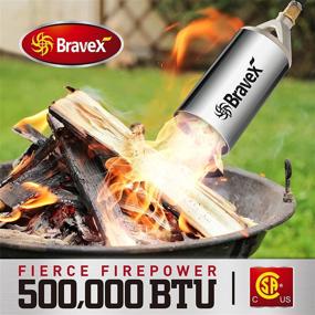 img 3 attached to Bravex Propane Torch Weed Burner - Heavy Duty Weed Torch with Turbo Trigger, Push Button Igniter, and 6.5ft Hose - High Output Flamethrower for Garden Yard, Roof Asphalt, Ice Snow - 500,000BTU