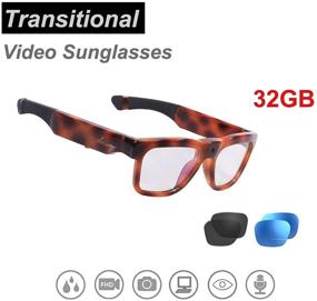 img 3 attached to 🕶️ OhO Mini Camera Sunglasses: Water Resistant Ultra HD Camera with 32GB Memory, Blue Light Blocking, and Transitional Safety Lens for Indoor and Outdoor Use