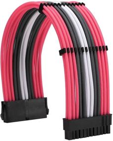 img 3 attached to FormulaMod Sleeve Extension Power Supply Cable Kit 18AWG ATX 24P+ EPS 8-P+PCI-E8-P With Combs For PSU To Motherboard/GPU(Pink Grey White)