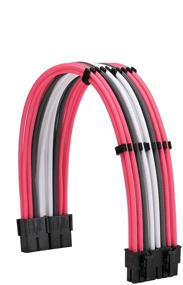 img 2 attached to FormulaMod Sleeve Extension Power Supply Cable Kit 18AWG ATX 24P+ EPS 8-P+PCI-E8-P With Combs For PSU To Motherboard/GPU(Pink Grey White)