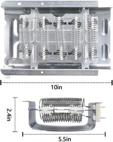 img 2 attached to 🔥 High-Quality Dryer Heating Element & Thermostat Fuse Kit - Reliable Replacement for Appliance Dryer Part 4531017 & 4617547 (279838/3977767/3392519/3387134/3977393)