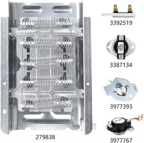 img 3 attached to 🔥 High-Quality Dryer Heating Element & Thermostat Fuse Kit - Reliable Replacement for Appliance Dryer Part 4531017 & 4617547 (279838/3977767/3392519/3387134/3977393)