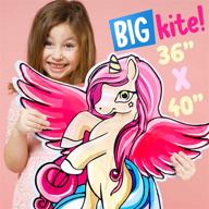 🦄 richtim unicorn kite: exciting single line kite for outdoor fun & games - easy to assemble and fly, 40x36 hugh unicorn kite for kids beginners logo