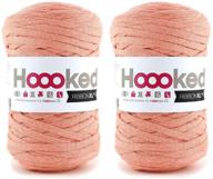 🧶 пряжа hoooked ribbon xl (2 упаковки) для вязания крючком - ледяной абрикос (цвет rxl 47) логотип