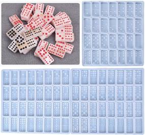 img 4 attached to Diverse Decorative Possibilities with Cavities Silicone Dominoes: Unlimited Decorating Options