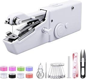 img 4 attached to 🧵 Portable Cordless Handheld Sewing Machine for Fabric Clothing - Ideal for Kids, Pet Clothes, and Small Repairs - Includes 23 Accessories - White