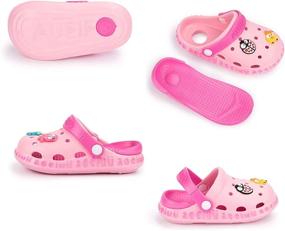 img 2 attached to 👞 Lightweight Clogs & Mules - Sawimlgy US Backstrap Slippers for Boys' Shoes