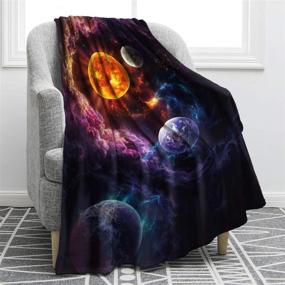 img 4 attached to Galaxy Blanket by Jekeno: Lightweight Universe-themed Kids' Home Store