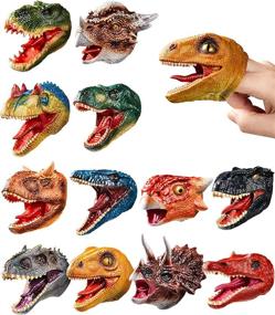 img 4 attached to 🦖 Geyiie Dinosaur Puppet Set of Tyrannosaurus and Triceratops
