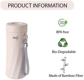 img 2 attached to 🌱 Simpl Bamboo Fiber Water Bottle Tumbler 18 oz: Eco-Friendly, Biodegradable, Multiple Colors – Tan (Eco Cup, Ultra Lightweight)
