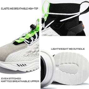 img 1 attached to Upgrade Your Game with YXDCHW Knitted Athletic Basketball 801White 46 Men's Shoes - Unparalleled Performance and Style!