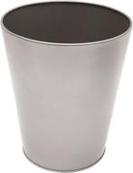 kenney metal waste basket pewter logo