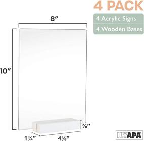 img 3 attached to Acrylic Sign Holders White Stands Event & Party Supplies