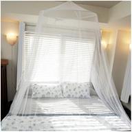 🌐 tedderfield premium x large mosquito net: conical netting for single to california king beds, indoor/outdoor use, ideal travel net - spacious canopy, extra wide and long, chemical-free logo