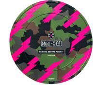 muc off camo disc brake covers: set of 2 - neoprene protective washable covers for bicycle disc brakes, shielding from overspray and transit damage logo