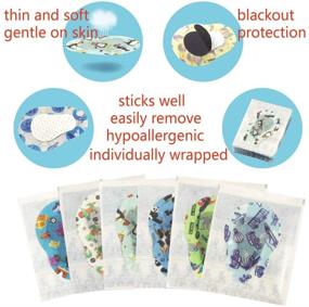 img 3 attached to Meowgool Adhesive Eye Patches for Kids: 60+6 Bonus Patches, Fun Boys Designs – Regular Size Eye Patches with Stickers and Incentive Posters