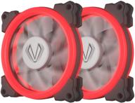 🔴 vetroo 2 packs sg120 gaming pc case fans, 120mm led computer cooling fans with halo ring, neon clear fan mod, 4 pin / 3 pin fan connector (2 pack red) logo