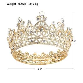 img 2 attached to 👑 Makone Gold Crowns and Tiaras: Hair Accessories for Women - Ideal for Birthday, Wedding, Prom, Bridal Party, Halloween Costume, Christmas Gifts