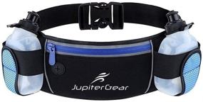 img 4 attached to 🏃 JupiterGear Hydration Belt Waist Bag with Water-Resistant Zipper Pockets, 2 Water Bottles, and Compatibility for 6.1 Inch Smartphones – Ideal for Running, Hiking, Cycling, and Climbing