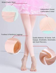 img 3 attached to Daydance Footless Ballet Tights for Girls - High Denier Comfort!