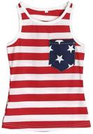 xuuly baby girl fourth of july family clothes: stars and stripes vest t-shirt top - perfect one piece outfit! logo