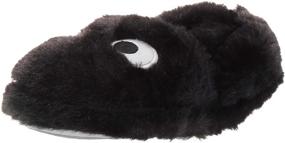 img 4 attached to 👣 Stride Rite Fluffy Black Slippers for Unisex-Child (Toddler/Little Kid)