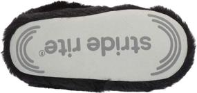 img 1 attached to 👣 Stride Rite Fluffy Black Slippers for Unisex-Child (Toddler/Little Kid)