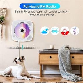 img 2 attached to Bluetooth Portable CD Player with FM Radio, Wall Mountable Dust Cover & Remote Control- MP3 Player, TF/USB/AUX Supported for Kids & Adults- Home Decor- Timer Shutdown