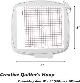 img 3 attached to 🧵 8x8 (200x200 mm) Quilter's Hoop for Sew Tech Embroidery Machine - Husqvarna Viking Designer Diamond Deluxe Royale, Ruby Deluxe, Topaz 50 30 20, Pfaff Creative Sensation Pro, etc.
