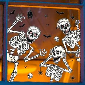 img 1 attached to Halloween Window Sticker Skeleton Decoration
