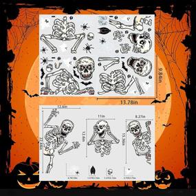 img 3 attached to Halloween Window Sticker Skeleton Decoration