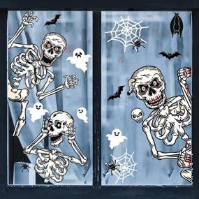 img 4 attached to Halloween Window Sticker Skeleton Decoration