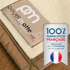 img 2 attached to 🐪 Poyet Motte Aubisque 500GSM Heavyweight Wool Blanket - Made in France (Camel/Natural, Full/Queen Size)