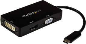 img 4 attached to StarTech.com Адаптер видео с мультипортами USB C к HDMI, VGA и DVI для ноутбука и монитора Mac / Windows (CDPVGDVHDBP) с поддержкой разрешения 4К