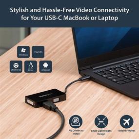 img 2 attached to StarTech.com Адаптер видео с мультипортами USB C к HDMI, VGA и DVI для ноутбука и монитора Mac / Windows (CDPVGDVHDBP) с поддержкой разрешения 4К