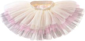 img 2 attached to 🌈 Stylish Toddle Rainbow Layered Fluffy Ballet Girls' Clothing: Skirts & Skorts