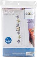 janlynn stamped cross stitch kit for pansy & butterfly pillowcase pair logo