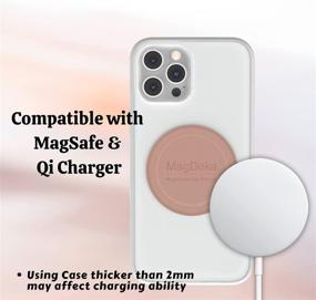 img 1 attached to 📱 MagEasy Magnetic Mount Plate - MagDoka Leather Phone Magnet Sticker for Car Phone Holder & Cradle, Blue - Supports MagSafe Wireless Charging, Compatible with iPhone 6/6s/7/8/X/XR/XS/11/12/SE