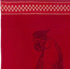 img 2 attached to 🧣 Coucke French Cotton Jacquard Towel, Red Rousse Rouge, 20" x 30" - Hen Poule