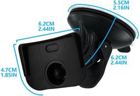 img 3 attached to 🚗 EKIND Car Windscreen Windshield Suction Cup Mount Holder Cradle- Compatible for Tomtom GPS (XL Series: XL, XL-S, XL-T), Black