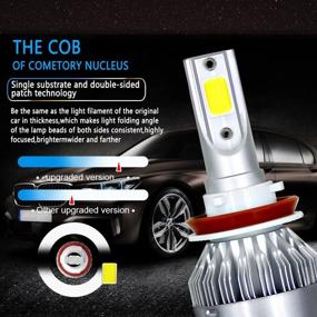 img 3 attached to 🔆 H8/H9/H11 LED Headlight Bulbs Conversion Kit - C6 Series: All-in-One, Adjustable Beam, 36W 7600LM 6500K Cool White