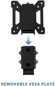 img 2 attached to 📺 Mount Plus 203T Tilt TV Monitor Wall Mount: Low Profile Design, Quick Release Function, RV TV Mount, VESA 75 100 Compatible, Fits 13-27 Inch Screens