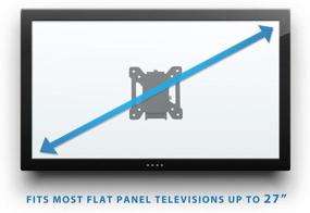 img 3 attached to 📺 Mount Plus 203T Tilt TV Monitor Wall Mount: Low Profile Design, Quick Release Function, RV TV Mount, VESA 75 100 Compatible, Fits 13-27 Inch Screens