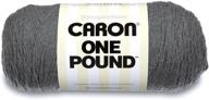 🧶 пряжа caron one pound solids: 16 унций серый микс средней плотности, 100% акрил – идеально подходит для вязания крючком, спицами и рукоделия (1 штука) логотип