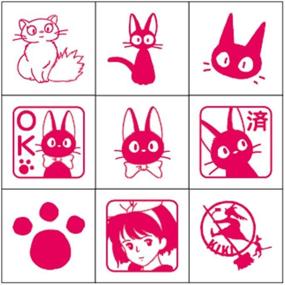 img 3 attached to 💌 Studio Ghibli Kiki's Delivery Service Mini Rubber Stamp Set - A Delightful Collection of 9 Stamps by BEVERLY ENTERPRISES INC.