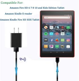 img 1 attached to High-Quality Replacement USB Charger for Kindle Fire HD10-11th 9th Generation-2019 2021 🔌 Release, Fire HD10 Plus, Fire 10 Kids Pro - Includes 5ft USB C Cord