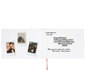 img 3 attached to 🌸 J&A Homes Wedding Guest Book – Polaroid Album Photo Guestbook Registry Sign-in with Gold Foil & Gilded Edges – Elegant White Hardcover with Bookmark – 9” x 6” Compact Size in Rose Gold (100 Pages)