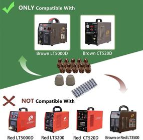 img 3 attached to 🔪 Lotos Technology LCS22 Plasma Cutter Consumables Sets for LT5000D and CT520D (Pack of 22) - Brown Color