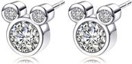 sterling silver zirconia earrings: sparkling jewelry for girls logo